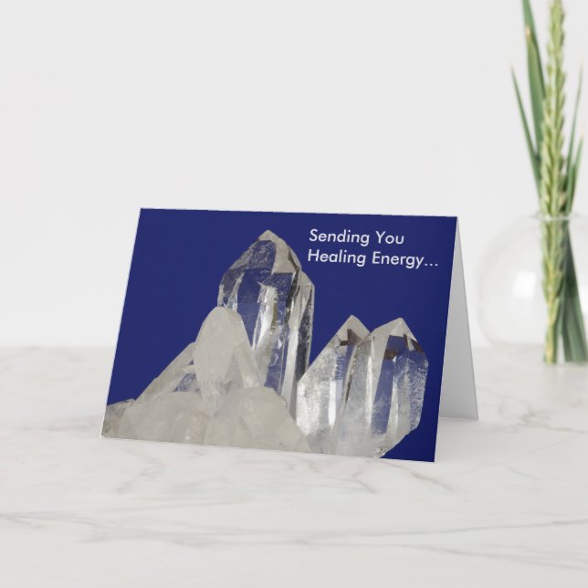 Cartão Quartz Crystal Love and Light Greeting Card (Frente)