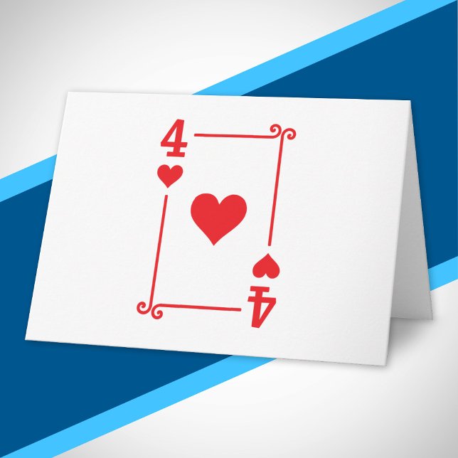Cartão Quatro Cartas do Naipe de Copas Modernas 4 (Criador carregado)