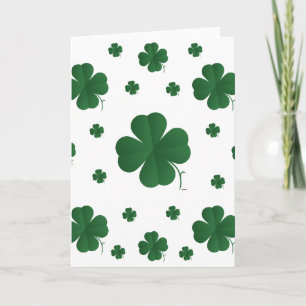 Cartão Quatro Clovers Folha - vários