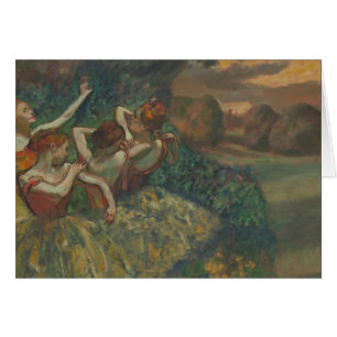 Cartão Quatro Dançarinas de Edgar Degas, Arte Fino de Bal