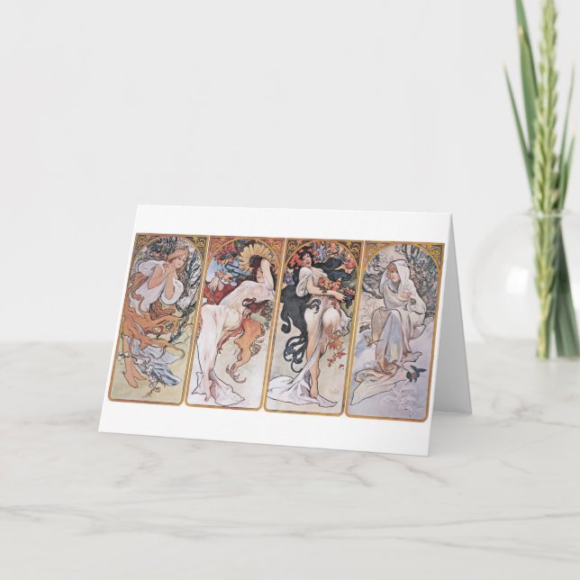 Cartão Quatro Estações, Mucha (Frente)