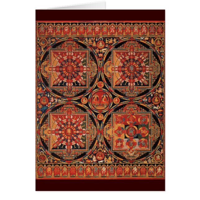 Cartão Quatro mandalas (Frente)