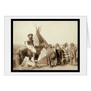 Cartão Quatro mulheres indianas de Lakota na frente do