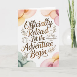 Cartão Que a Aventura da Aposentadoria Comece