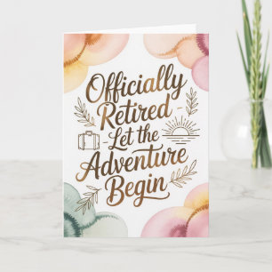 Cartão Que a Aventura da Aposentadoria Comece