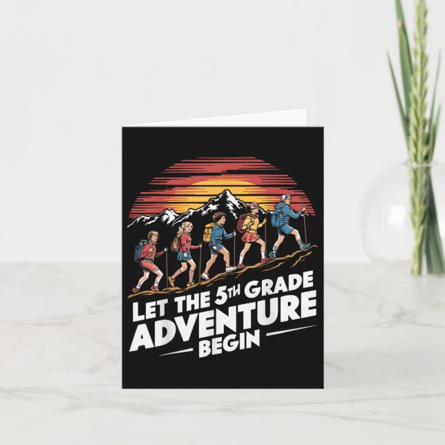 Cartão Que A Aventura De 5 Comece De Quinto Grau (Frente)