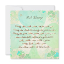 Que a estrada suba... Manuscrito com Shamrocks