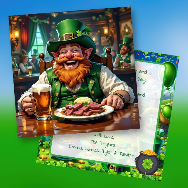 Cartão Que a Sorte dos Irlandeses esteja com Você! St Pat (Criador carregado)