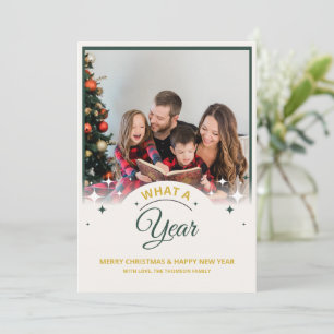 Cartão Que Ano em Revisão Várias Fotografias no Natal Mod