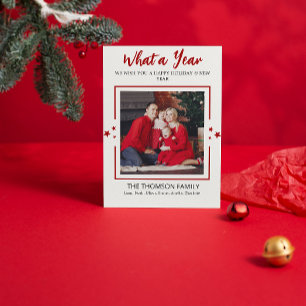 Cartão Que Ano em Revisão Várias Fotografias no Natal Mod
