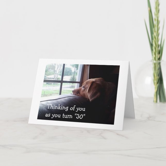 CARTÃO QUE BOM QUE VOCÊ TENHA "30" E QUE EU NÃO SEI (Frente)