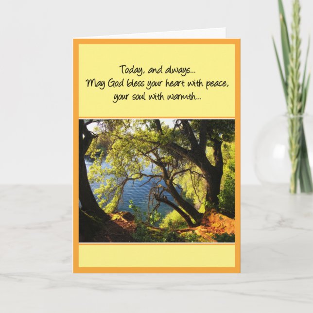 Cartão Que Deus abençoe Seu Coração... Aniversário. (Frente)