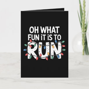 Cartão Que Diversão É Correr Runner de Luzes de Natal