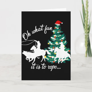 Cartão Que Diversão É Laçar Rodeio Western Cowboy Chr