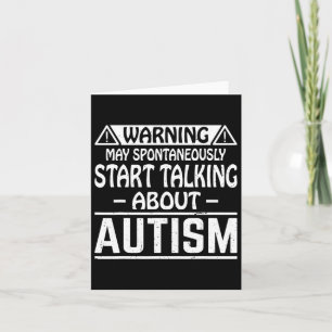 Cartão Que Espontaneamente Fale Sobre Autismo Asd Autismo