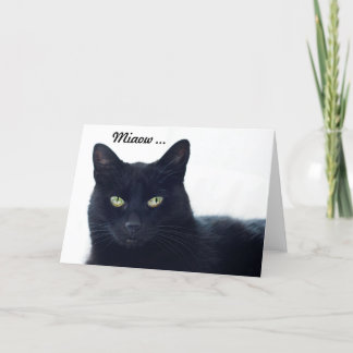 Cartão Que este gato nos diz em um aniversário?