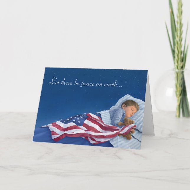 Cartão Que haja paz na Terra... (Frente)