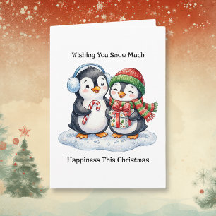 Cartão Que o seu Natal seja Alegre e Aconchegante Pinguin