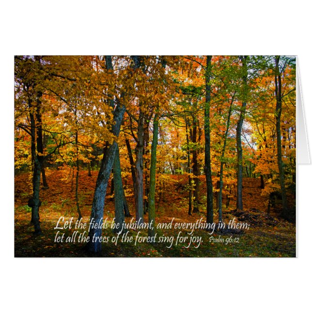 Cartão Que os campos sejam jubilantes (Frente horizontal)