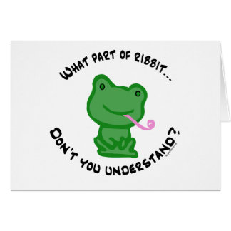 Cartão Que parte de Ribbit…