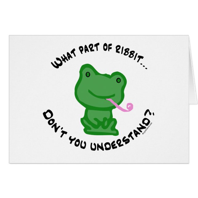 Cartão Que parte de Ribbit… (Frente horizontal)