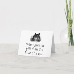 Cartão Que Presente Maior Que O Amor De Um Gato