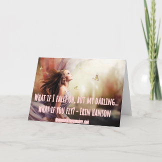 Cartão Que se eu caio - citações de Erin Hanson