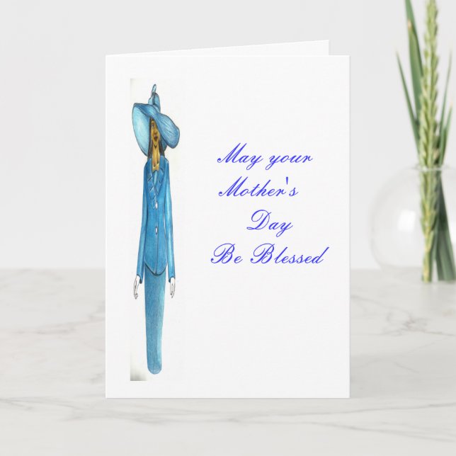 Cartão Que seu Dia de as mães seja abençoado. (Frente)