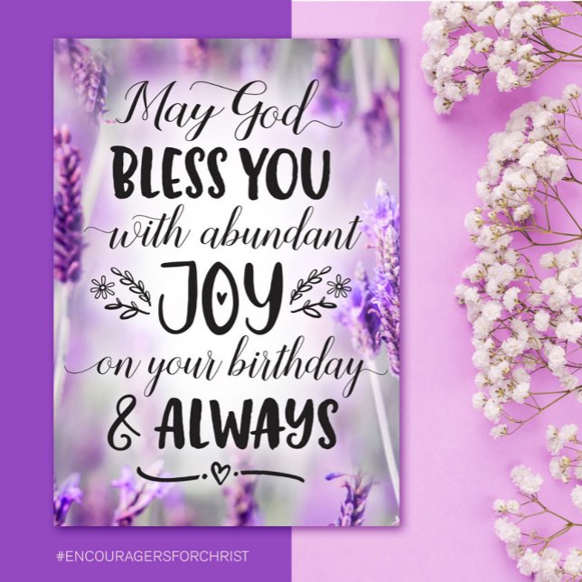 Cartão Que te Deus abençoe com alegria no seu aniversário (Criador carregado)