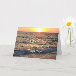 Cartão Que você seja curado pelo poder do amor de Deus, c