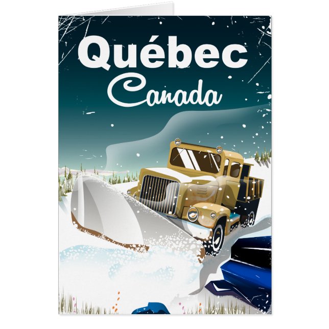 Cartão Québec Canada viagens vintage (Frente)