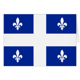 Cartão Québec drapeau fleur de lys