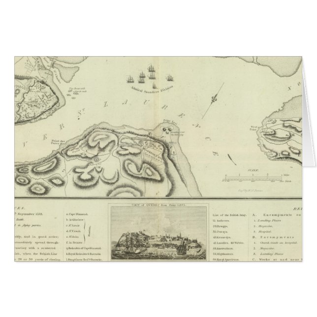 Cartão Quebec durante o cerco (Frente Horizontal)