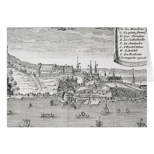 Cartão Quebeque, após o La Potherie (Frente Horizontal)