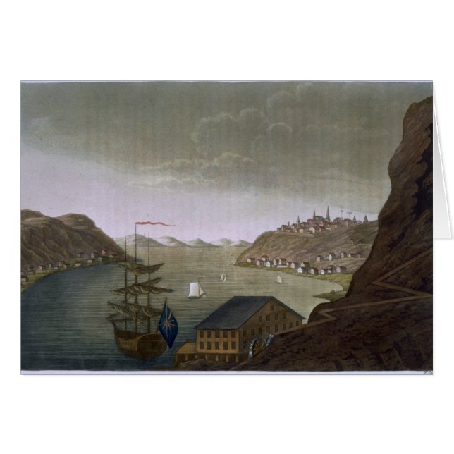 Cartão Quebeque e o St. Lawrence River, chapeiam 4 'de L (Frente Horizontal)