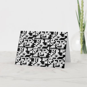 Cartão quebra-cabeça de aniversário de palavras cruzada