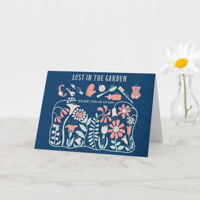 Cartão Quebra-cabeça de Figura Oculta, Encontre e Descubr (Planta pequena)