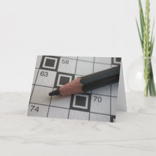 Cartão Quebra-cabeça de palavras cruzadas para homens no 