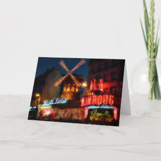 Cartão quebra-cabeça de poster de pintura de Paris