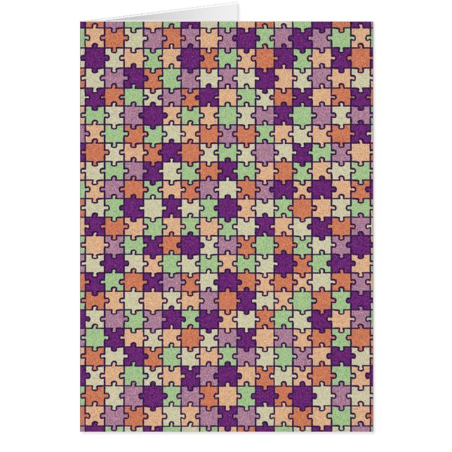 Cartão Quebra-cabeça de serra de vaivém (Frente)