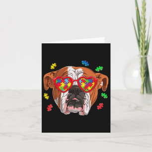 Cartão Quebra-cabeça do Cão Bulldog Inglês Britânico Cons