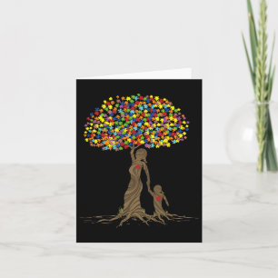 Cartão Quebra-cabeça Tree Ama Mãe E Autismo Filha Autista