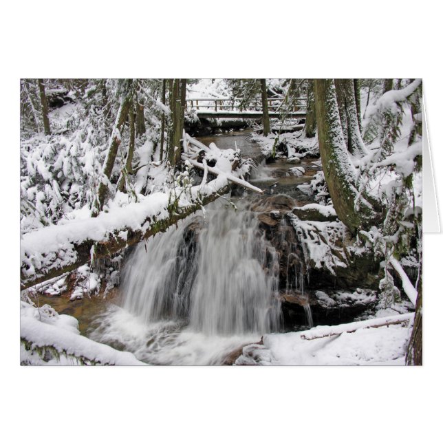 Cartão Quebra d'água em neve (Frente Horizontal)