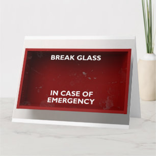 Cartão Quebra Em Caso De Caixa Vermelha De Emergência