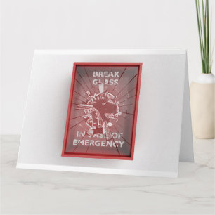 Cartão Quebra Em Caso De Caixa Vermelha De Emergência