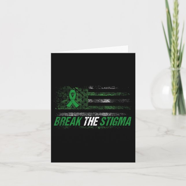 Cartão Quebre A Consciência Mental Stigma Mês Ame (Frente)