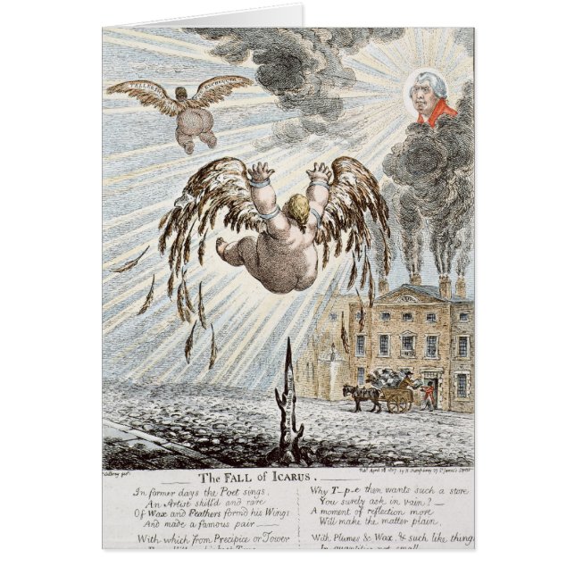 Cartão Queda de Ícaro, 1807 (Frente)
