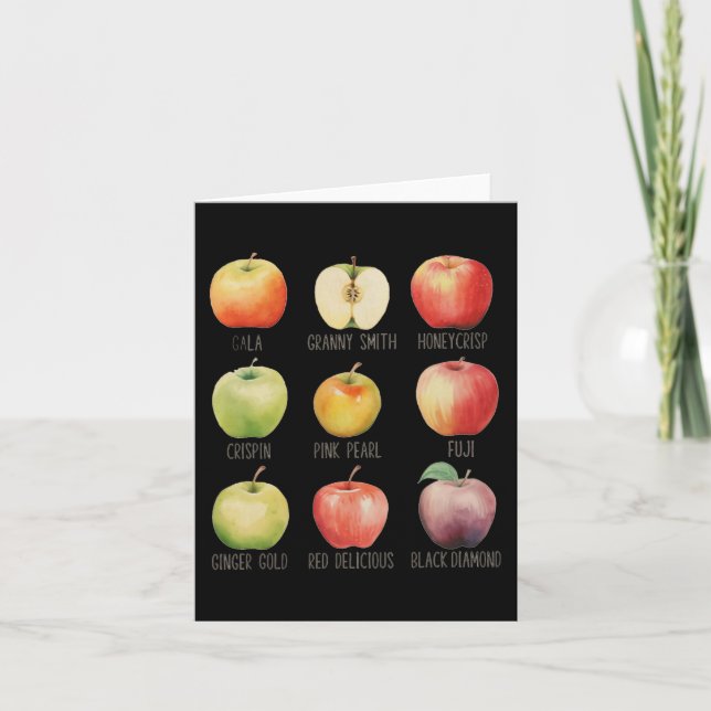 Cartão Queda de Maçã-Maçã-Maçã-Maçã-Maçã-Fazenda De-Maçã- (Frente)