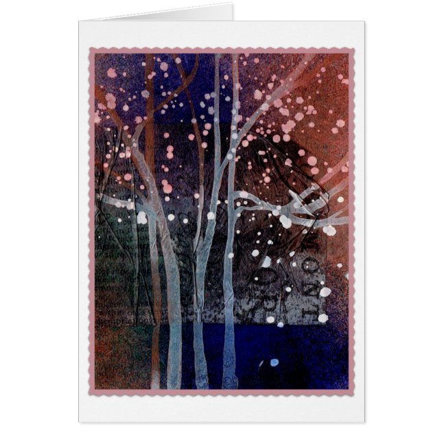 Cartão Queda de neve - Placa de Vazio (Frente)