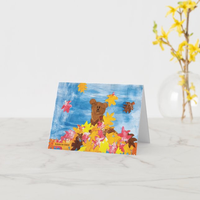 Cartão Queda do Urso Choco - Crianças Arte para Choc (Flor Amarela)